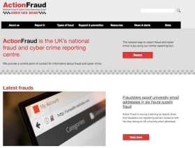 Action Fraud&#039;s website