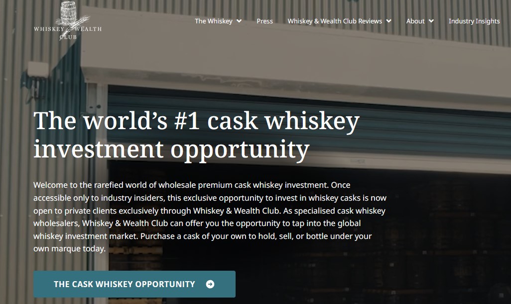 Whiskey & Wealth Club's website