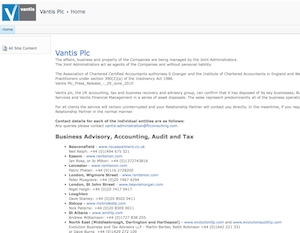 Vantis plc is in administration