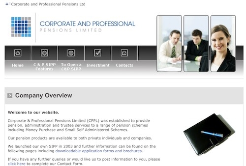 Corporate & Professional Pensions' website