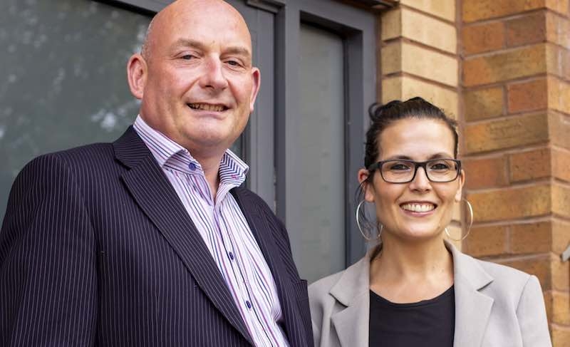 L-R: Simon Cocking and Charlotte Kelso