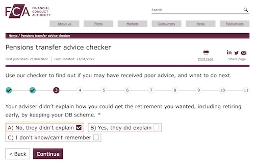 FCA Advice Checker