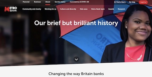 Metro Bank website