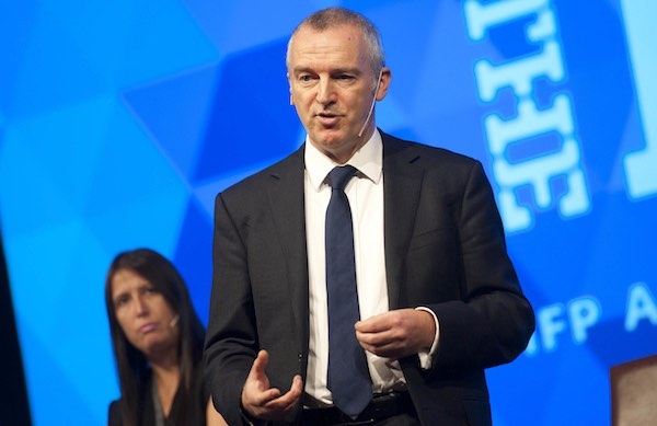 Rory Percival speaking at an industry conference