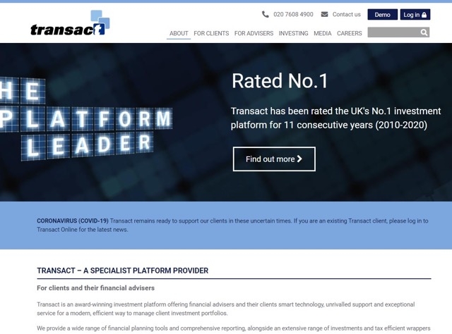 Transact website