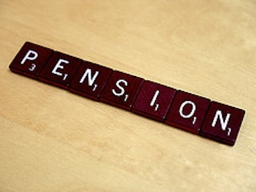 Pension in Scrabble letters