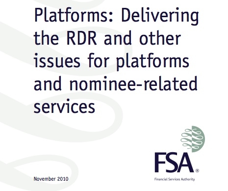 Platform paper CP10/29 from the FSA in 2010