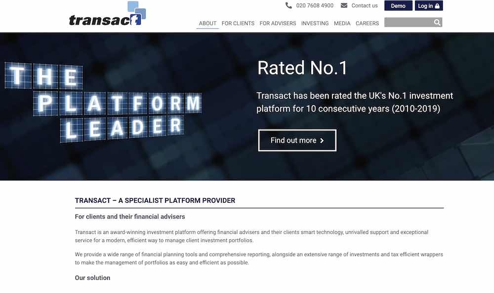 Transact website