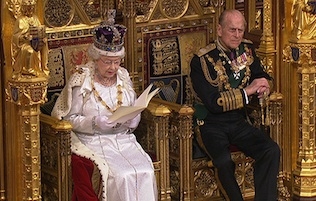 The Queen reading the Queen's Speech in Parliament. Source: Parliament UK