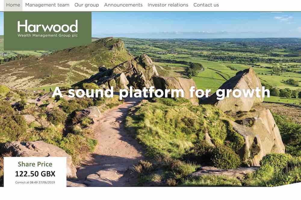 Harwood Wealth website