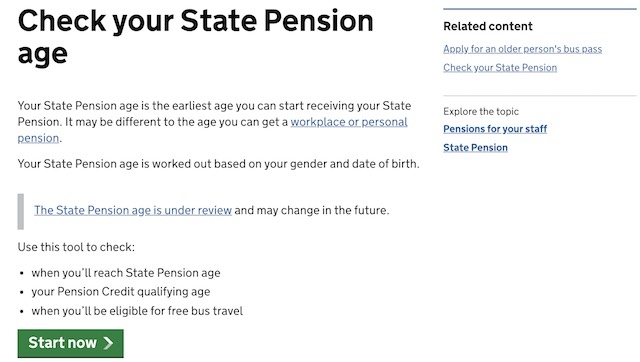 State Pension Age Checker