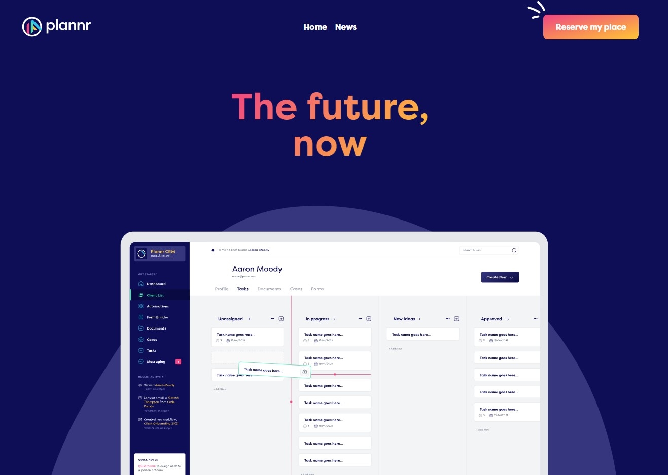 Plannr's website