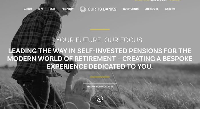 Curtis Banks new Your Future SIPP website