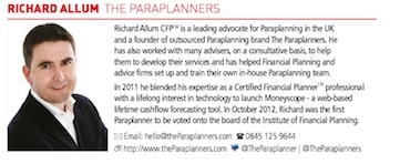 Richard Allum CFPCM of The Paraplanners. 