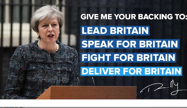 A Conservative online election campaign poster