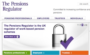 the Pensions Regulator website