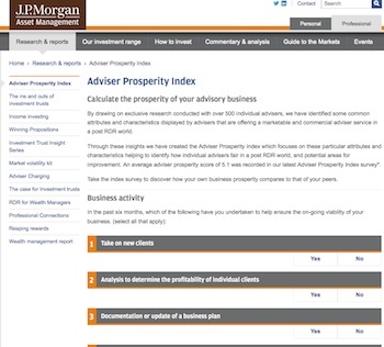 JPM Morgan AM 'Adviser Prosperity' Index