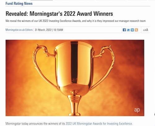 Morningstar Investing Excellence Awards 2022