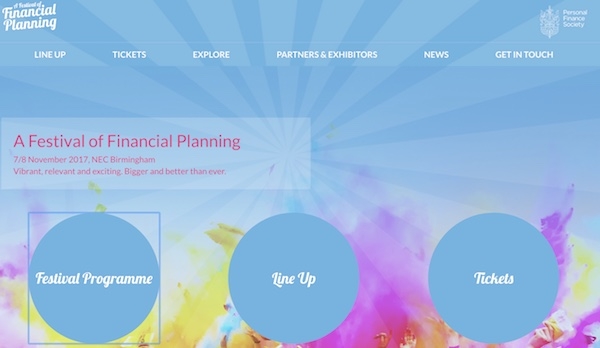 PFS Festival of Financial Planning website