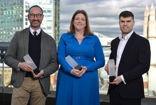 L-R: Tony Anderson, Nicola Crosbie, Callum Hamilton (Tweed Wealth Management)