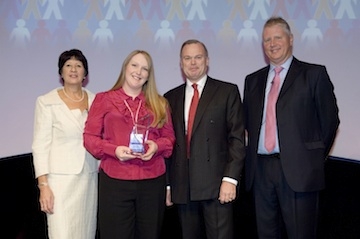 Jane Holt receives her Paraplanner of the Year award