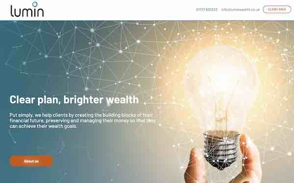 Lumin Wealth website