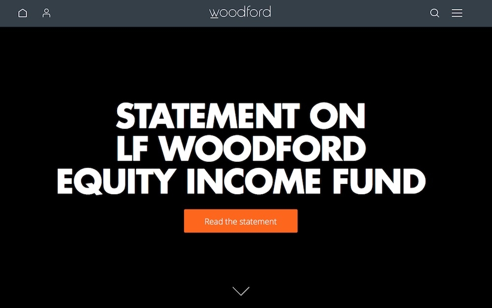 The notice on the Woodford website