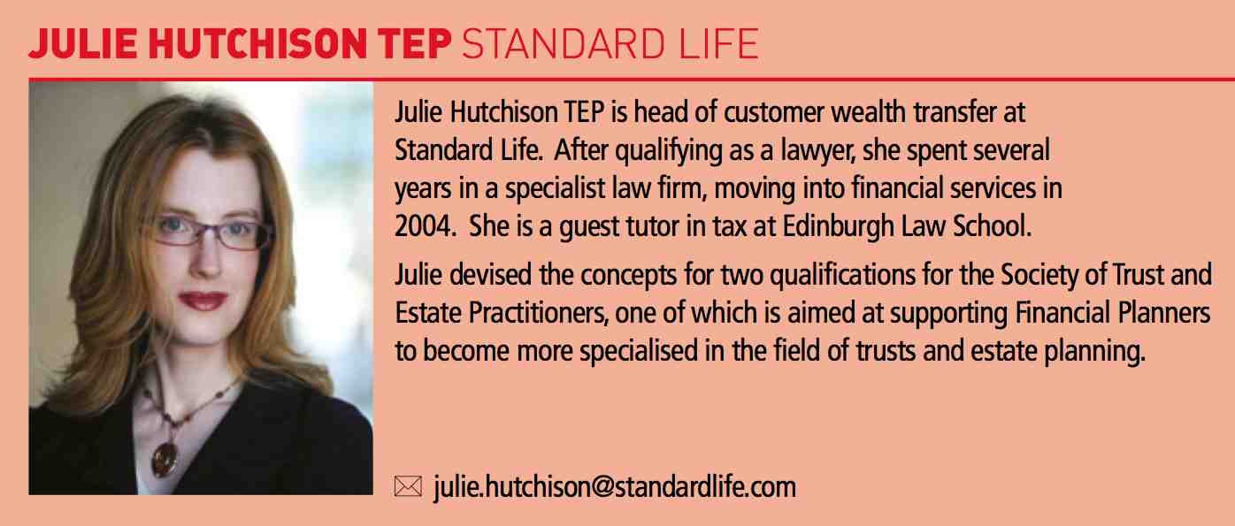  Julie Hutchison, head of customer wealth transfer at Standard Life