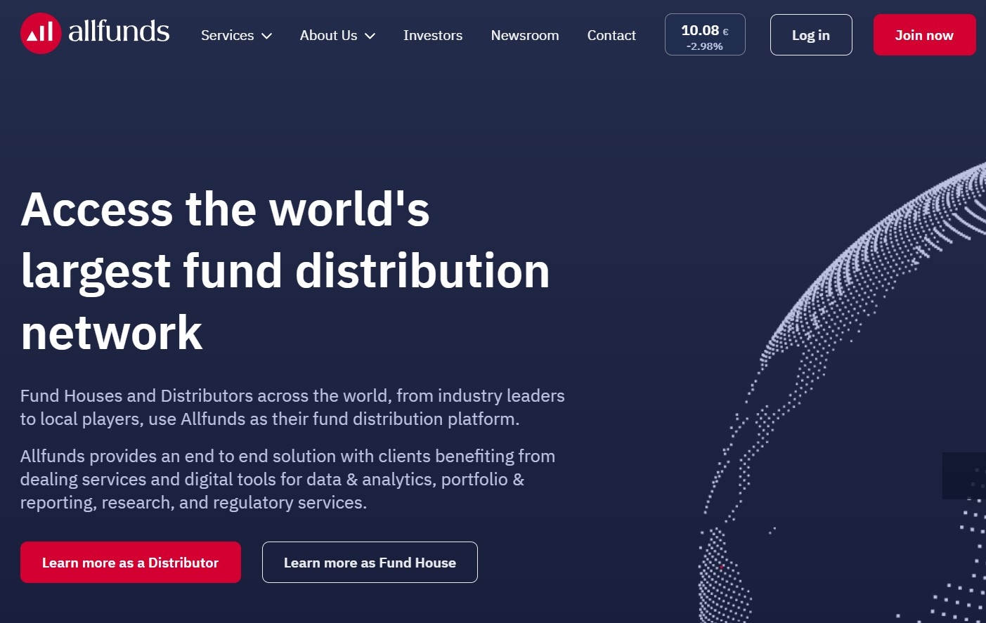 Allfunds' website