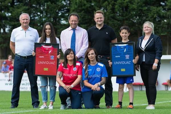 The Unividual team with Swindon Supermarines FC chairman, Jez Webb 