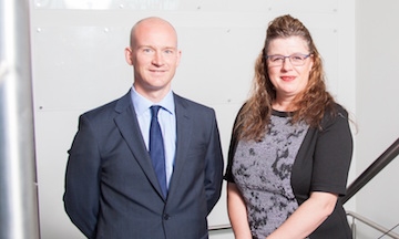 Scott Hopkinson, Chief Finance Officer, Fairstone with Angela Murfitt