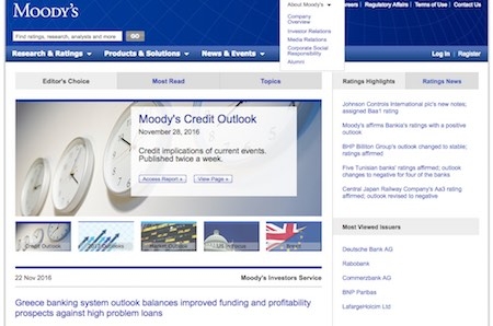 Moody's website