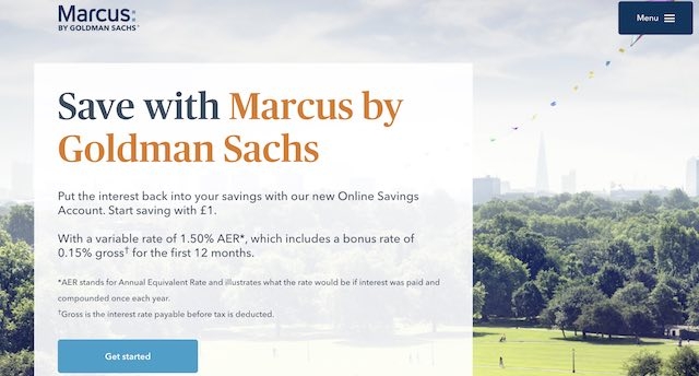 Marcus Bank website