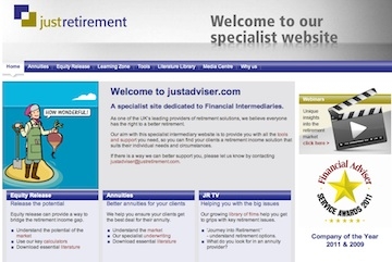  Just Retirement's website