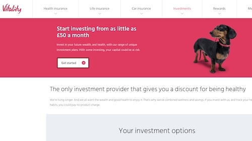 VitalityInvest's website