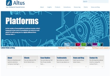 Altus Consulting's website