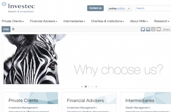 Investec's website