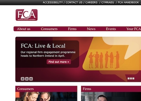 The current FCA website