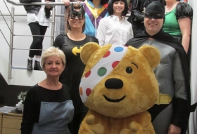 Beacon staff in fancy dress and Pudsey (2016 image)