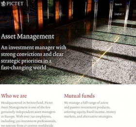 Pictet&#039;s website