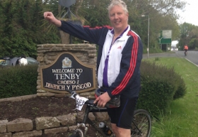 IFP&#039;s Nick Cann after completing 100 mile charity bike ride