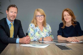 L-R: Jon Landy, director; Angela Maher, managing director and Chartered Financial Planner Celia Evans