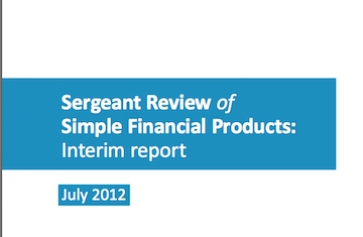 Sergeant Review into simple financial products