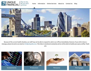 Unique Financial Planning&#039;s website