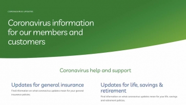 Coronavirus section of LV= website