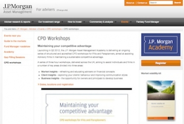 JP Morgan offering CPD workshops to help advisers attain SPSs