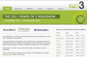 Register for Power of 3 roadshow with leading fund managers