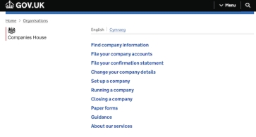Companies House website