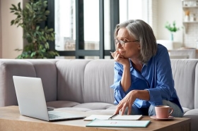 Worried-looking woman