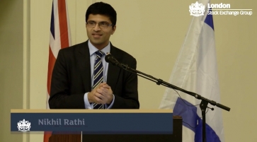 Mr Rathi giving a speech in his LSE role. Courtesy: LSE